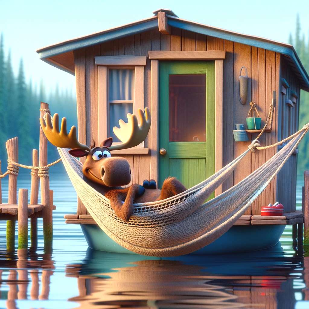 Moose relaxing in hombok